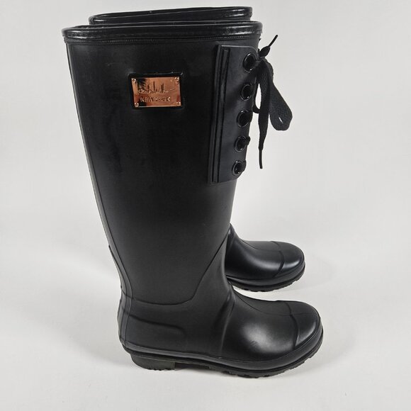 Nicole Miller New York Women's Size 9 Combat Rain Boots - Picture 3 of 7